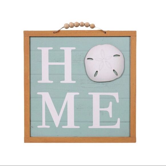NWT Gorgeous Shore Living Nautical “Home” Shell Accent Framed Wall Decor New Tag - Picture 2 of 2